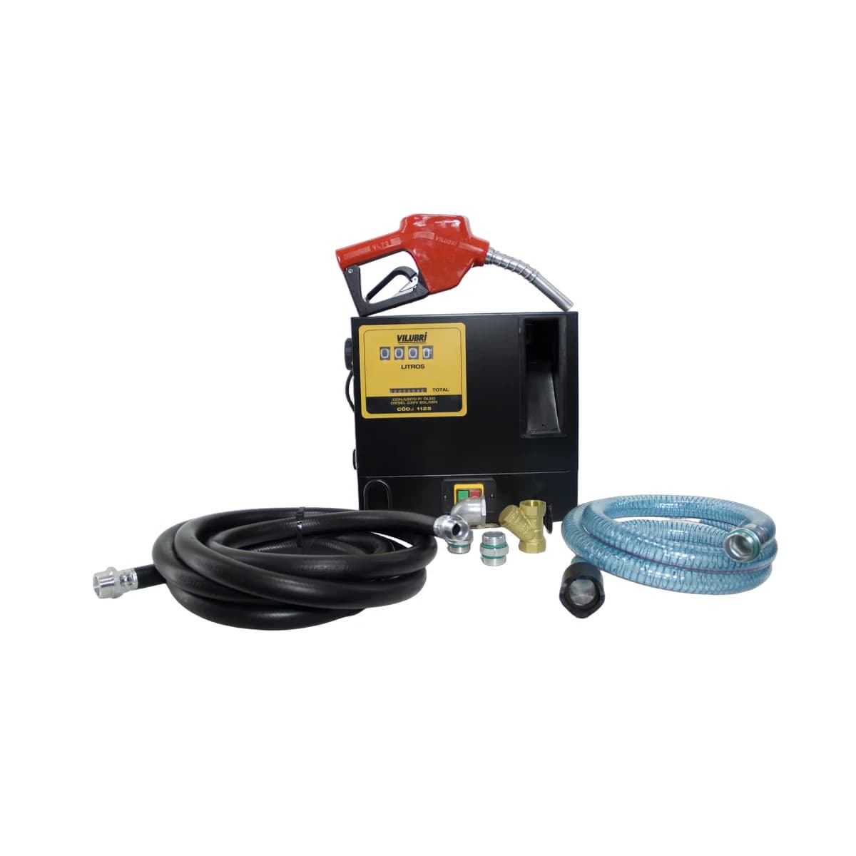 Conjunto p/ Óleo Diesel 230v 60l/min - Gabinete, Mangueira, Bico Auto e Medidor 4Dig.