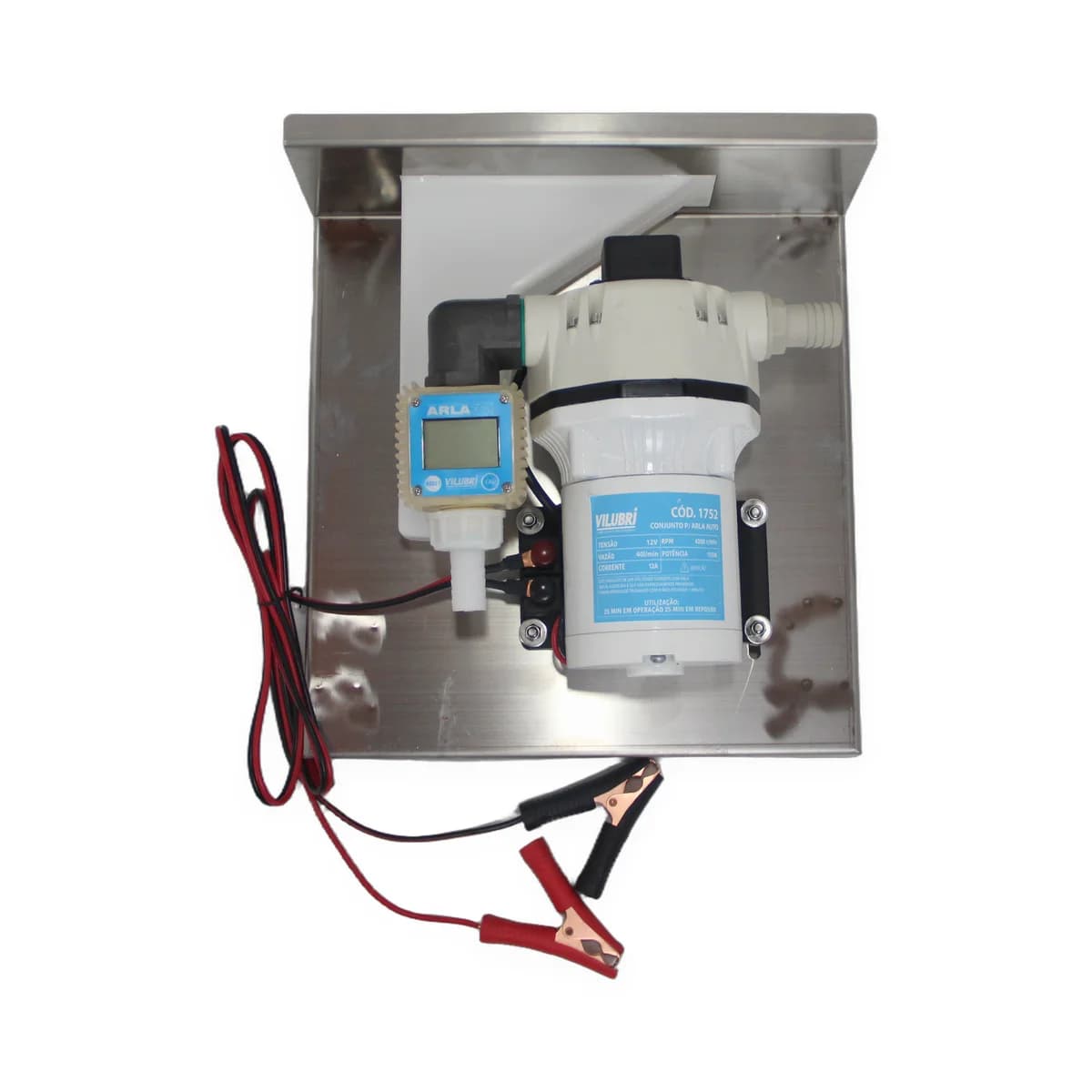 Conjunto p/ ARLA 12v 40l/min - Mangueira, Bico Manual e Medidor Dig.