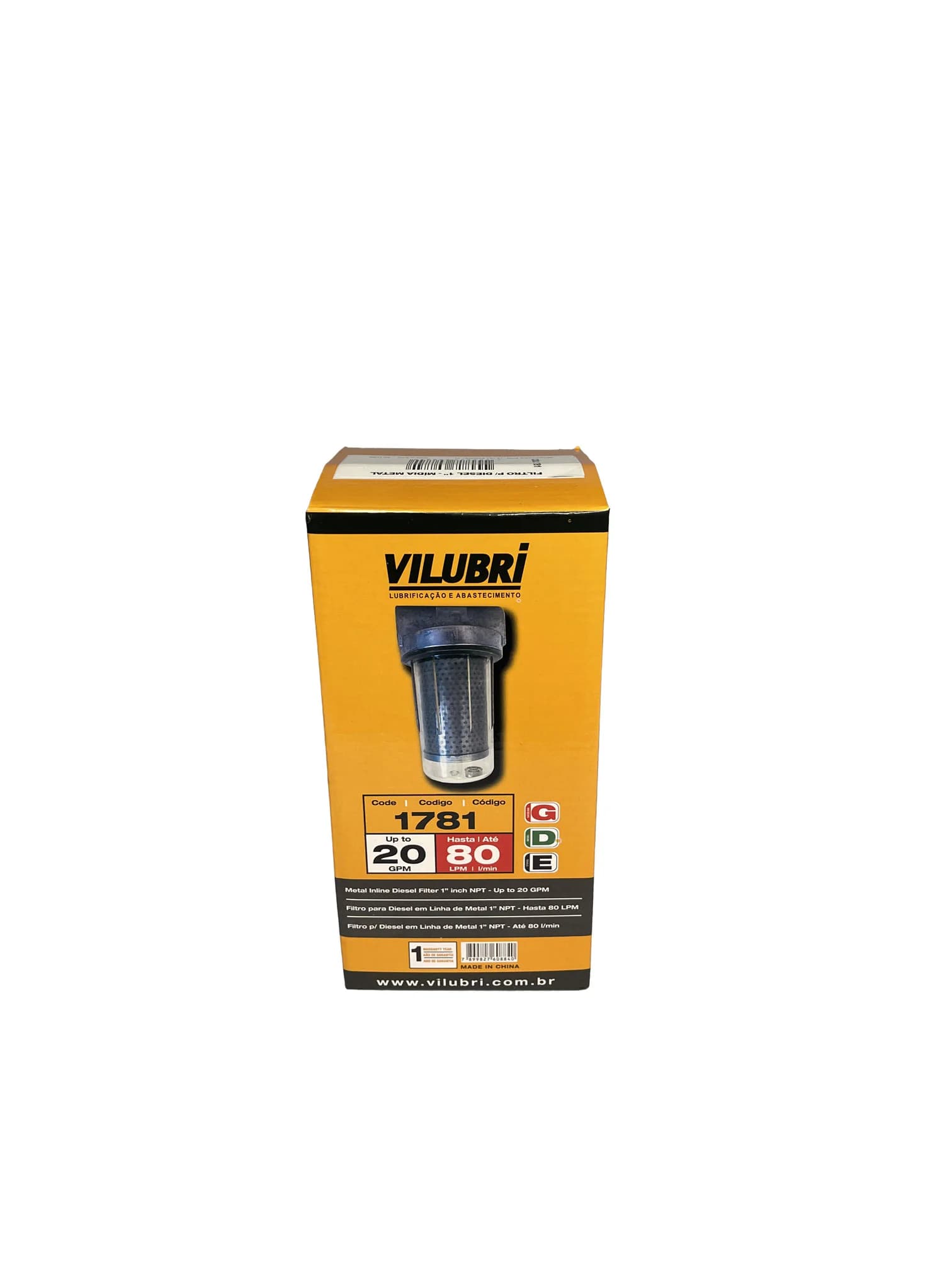 Filtro p/ Diesel 1" - Mídia Metal