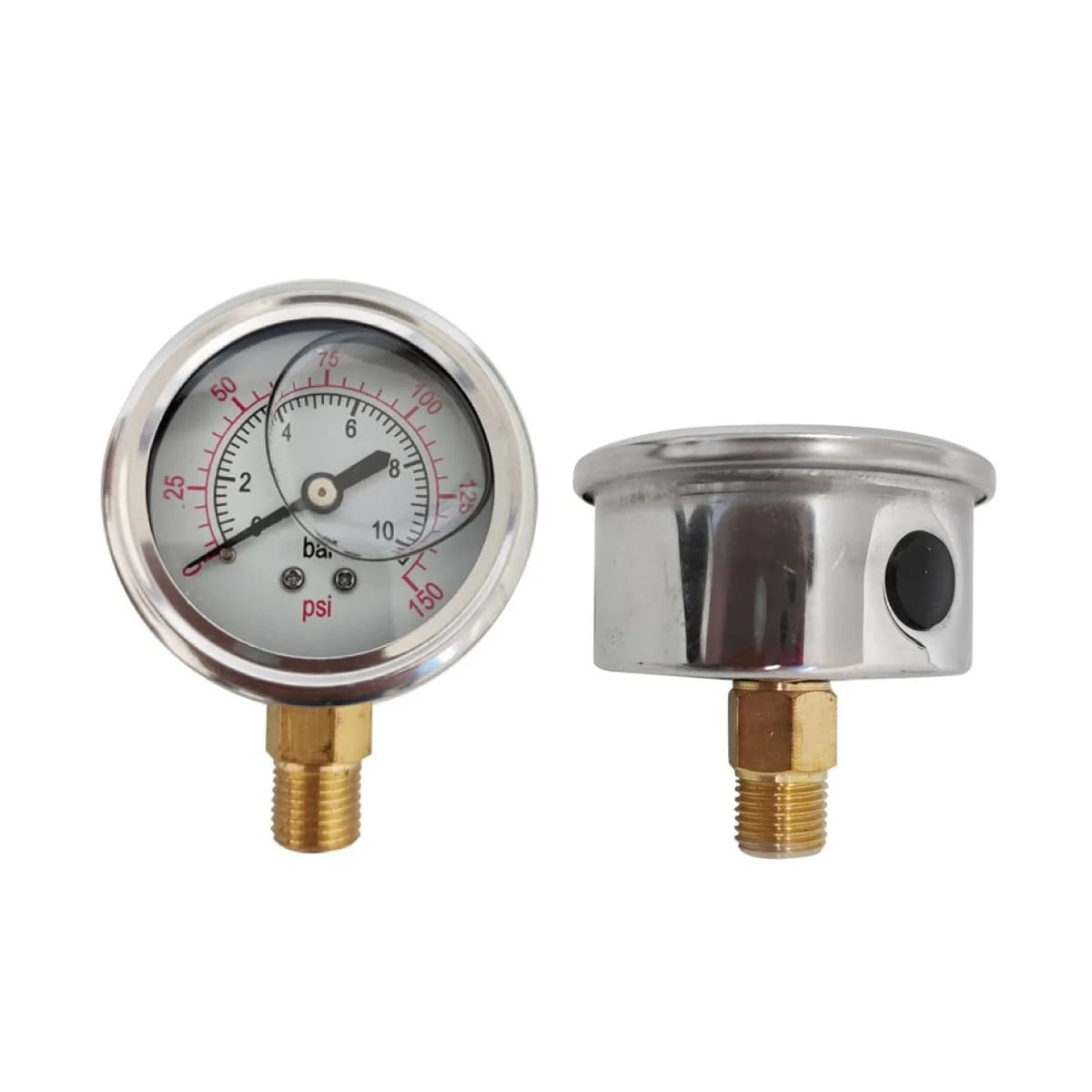 Manômetro 50mm 1/4”NPT Vertical Glicerina