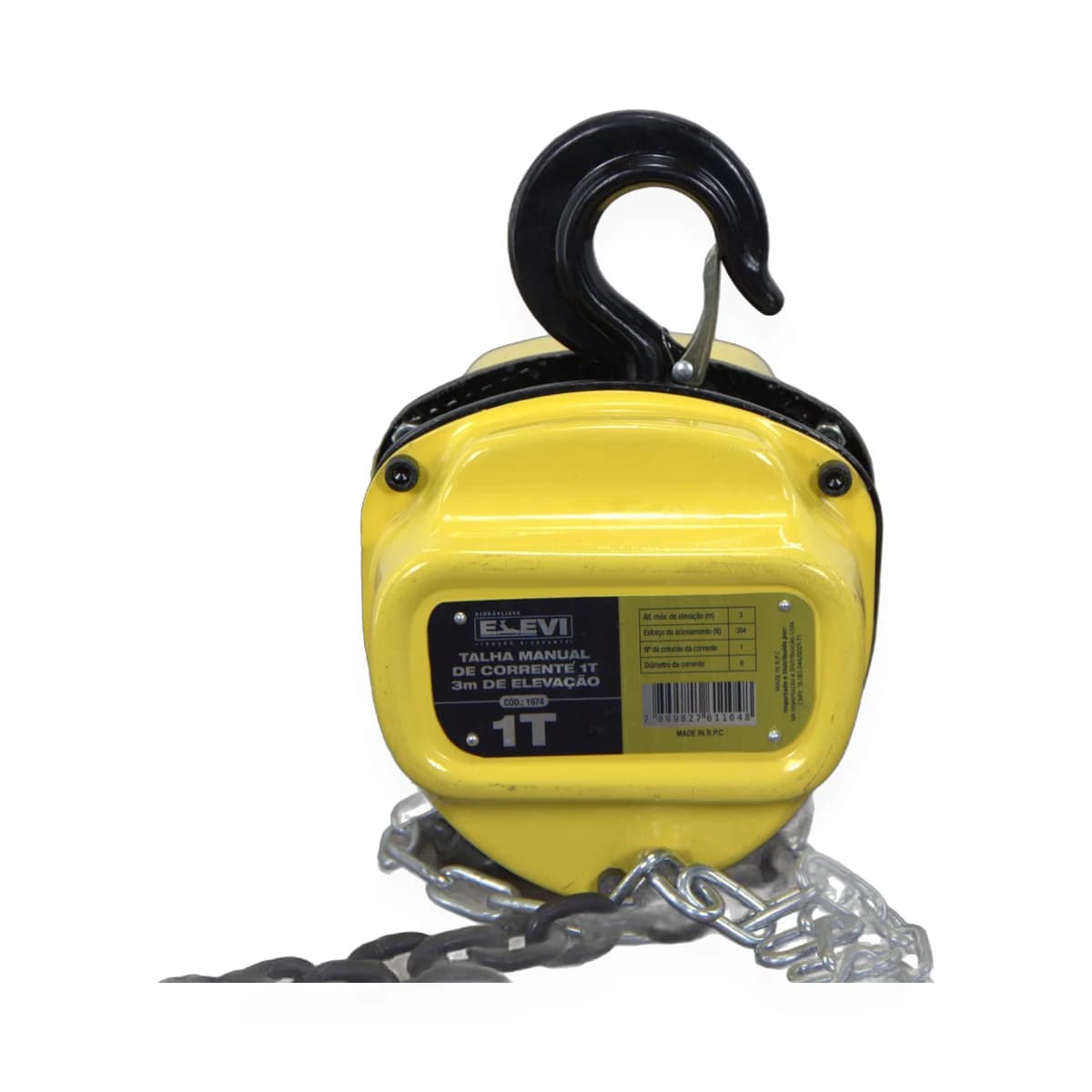 Talha Manual de Corrente 1T - 3m de Elevação
