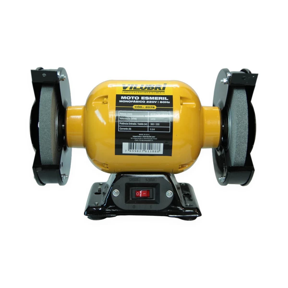 Moto Esmeril Monofásico 220V 60Hz - 360W
