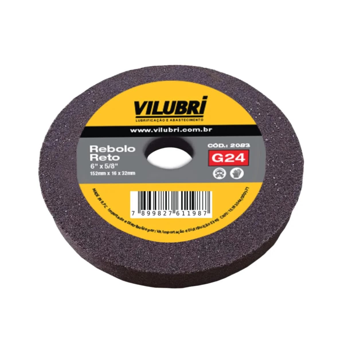 Rebolo Reto de Uso Geral 6" x 1" - G 36