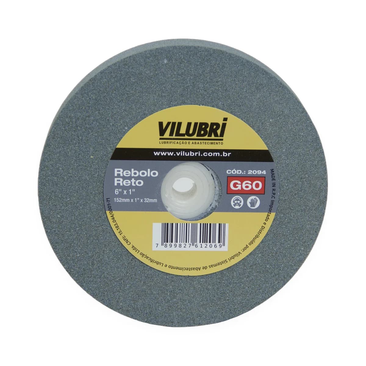 Rebolo Reto de Uso Geral 6" x 1" - G 60