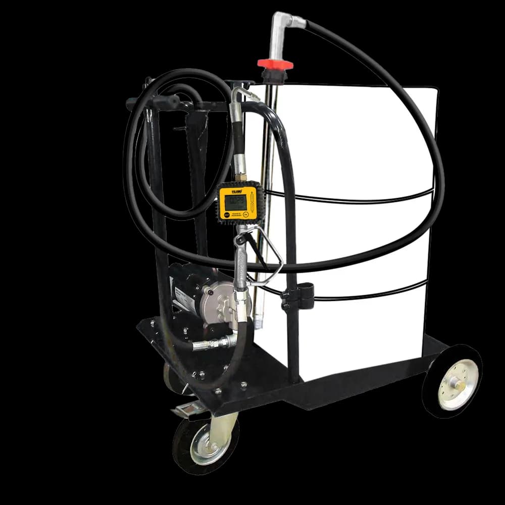 Unidade Móvel Elétrica p/ Óleo Lubrificante 230v 8l/min p/ Tambor 200L - 4m de Mangueira, Medidor Dig.