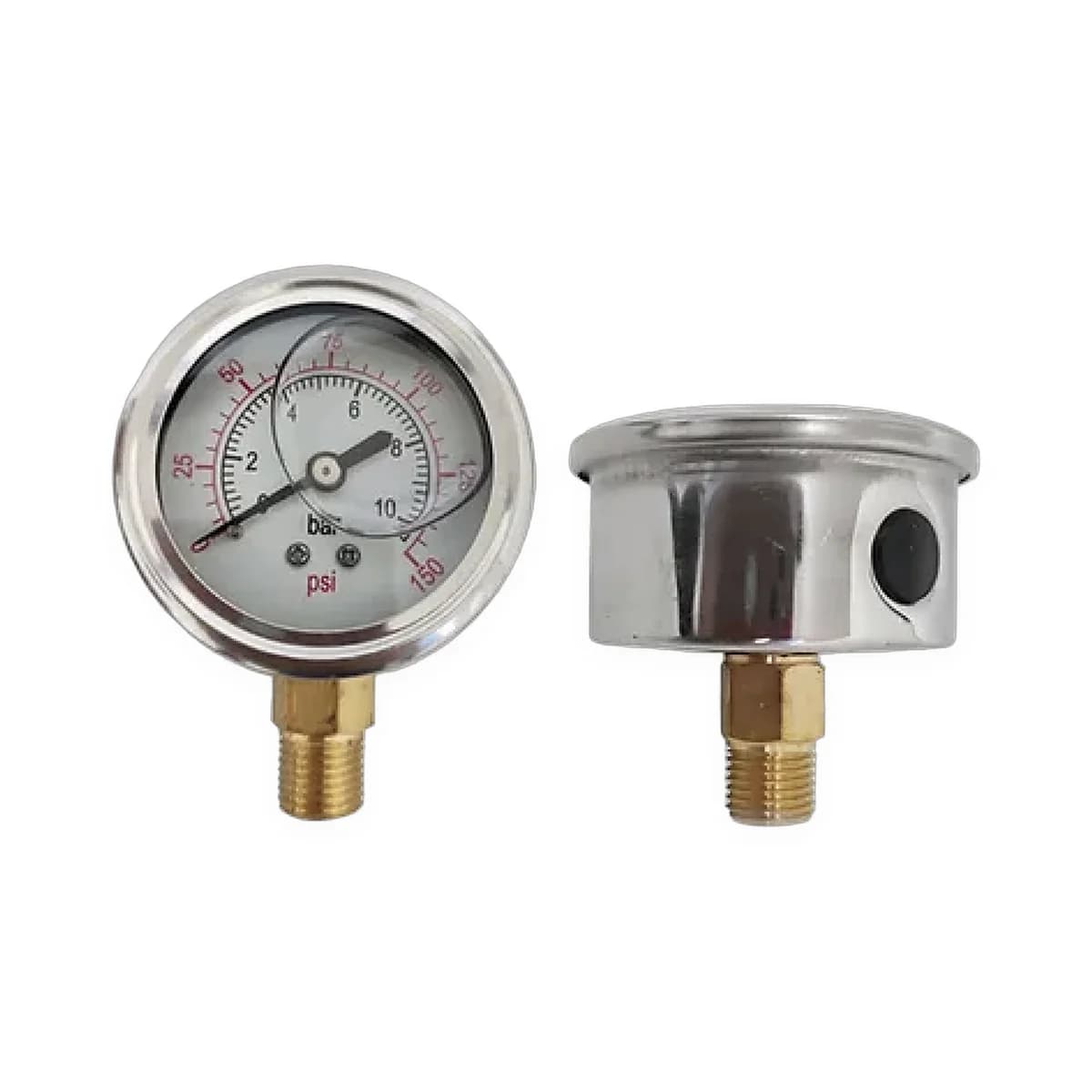Manômetro 40mm 1/4” NPT Vertical Glicerina