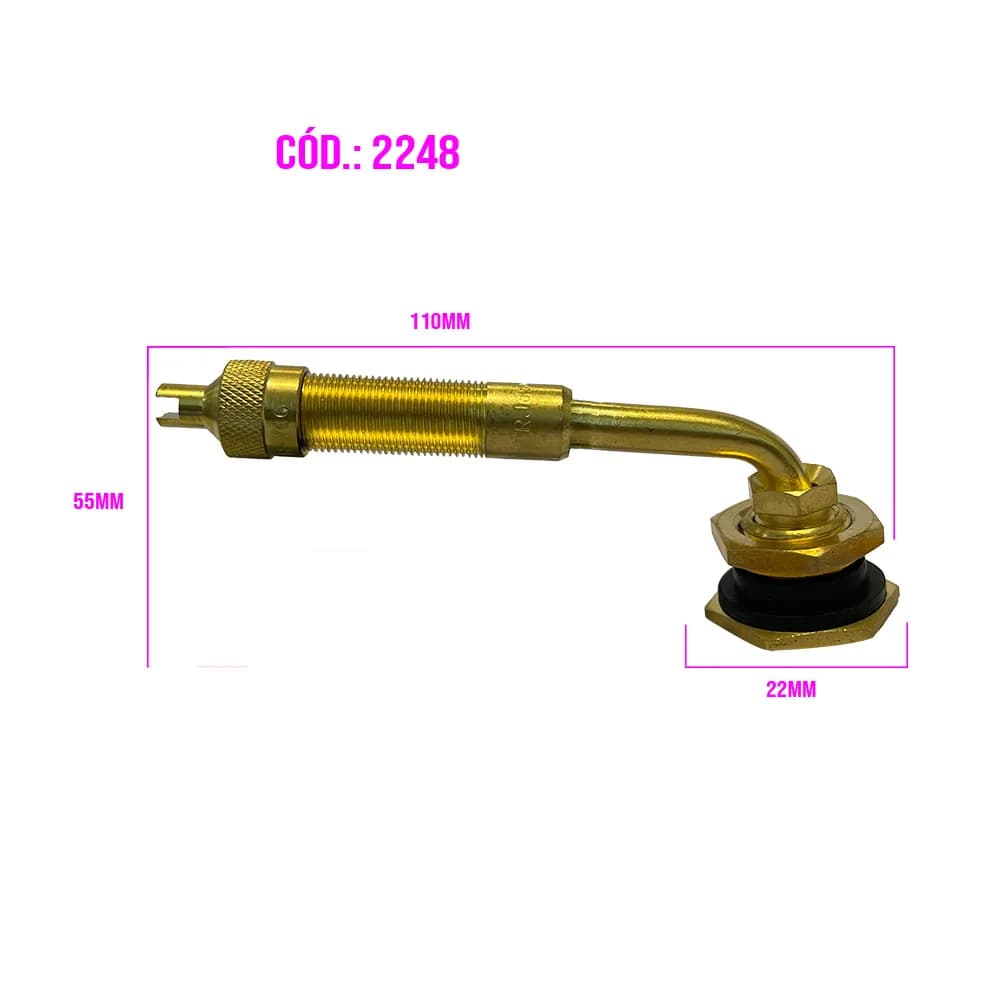 Válvula Jumbo p/ Pneus s/ Câmara TR-J650
